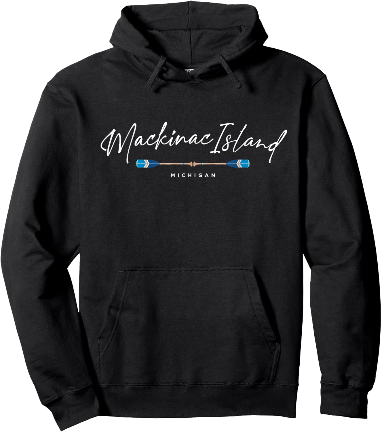 Mackinac Island Michigan Beach Graphic Hoodie - Hoodie | Black