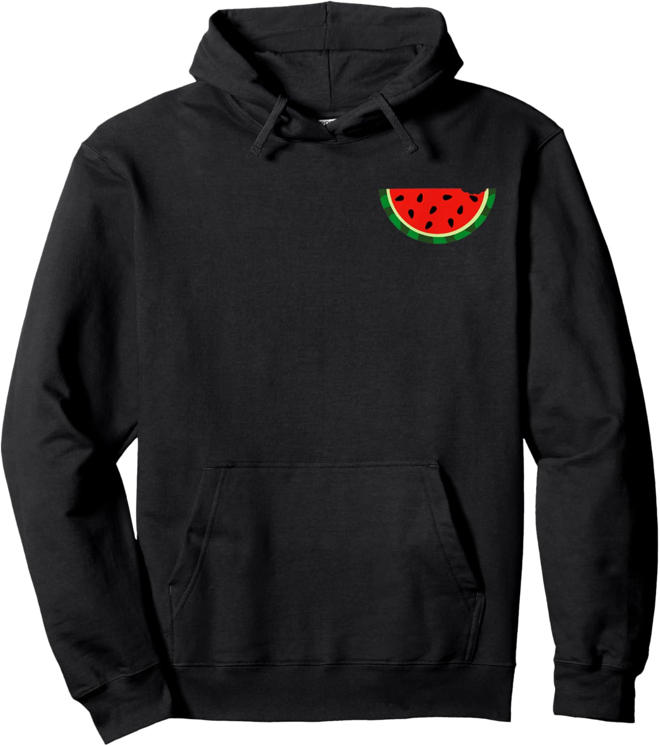 Watermelon In Pocket Cute Watermelon , Black, S Hoodie - Hoodie | Black