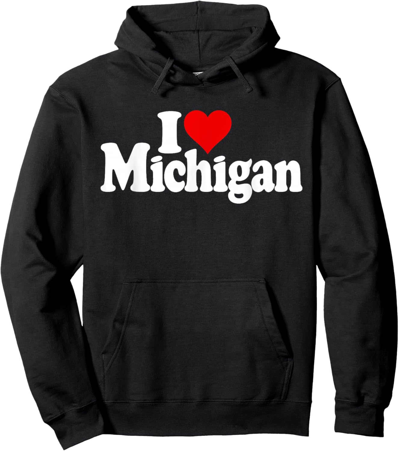 I Love Heart Michigan Hoodie - Hoodie | Black