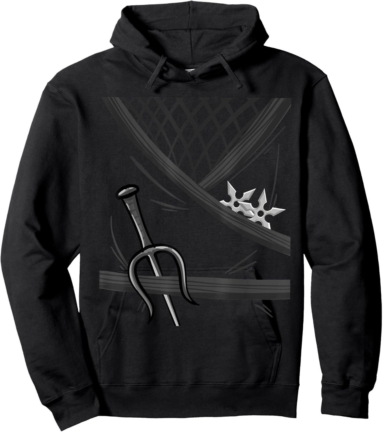 Cool Ninja Uniform | Funny Lazy DIY Halloween Costume Gift Hoodie - Hoodie | Black