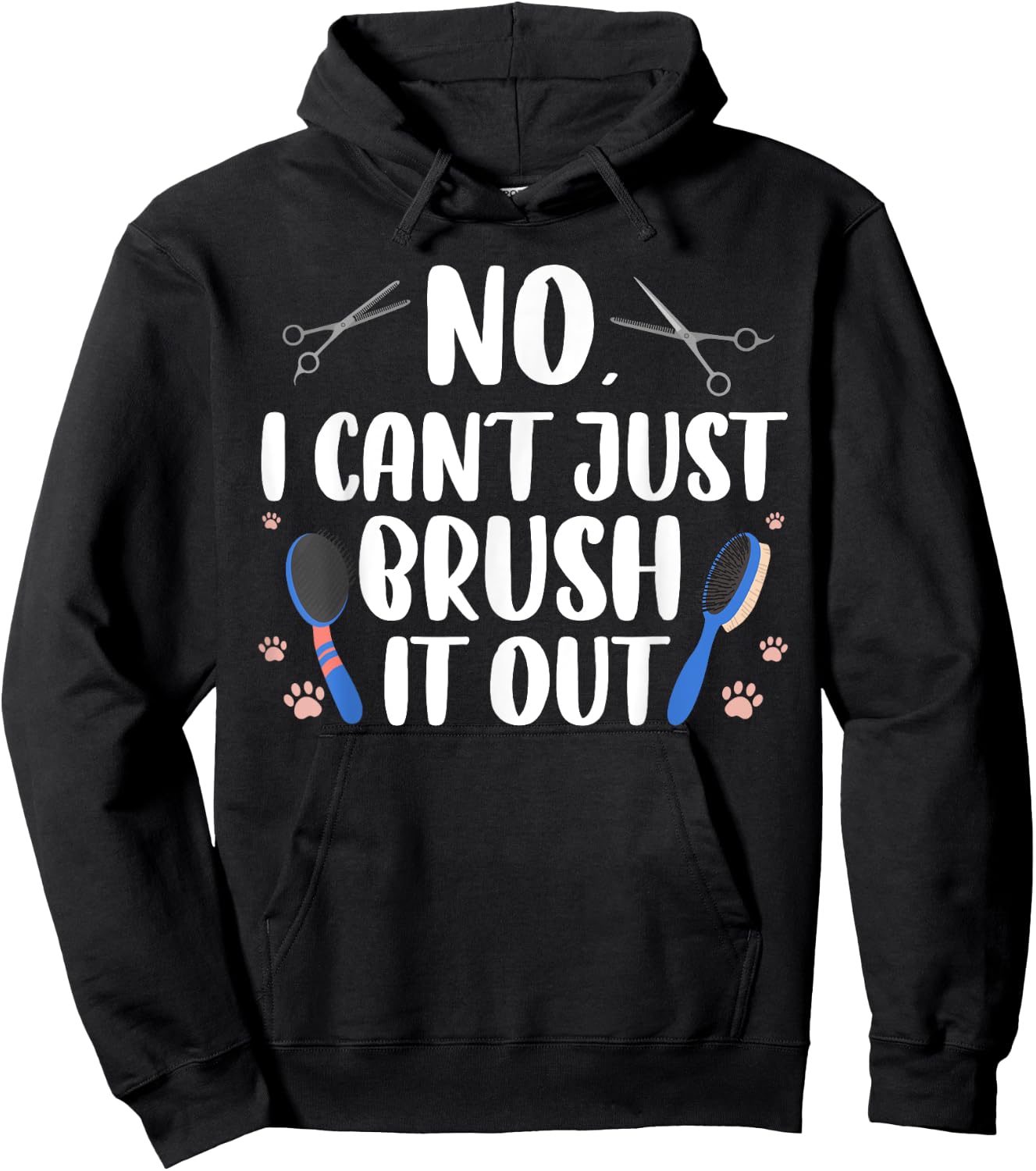 Funny Dog Groomer Art Women Dog Grooming Pet Groomer Hoodie - Hoodie | Black