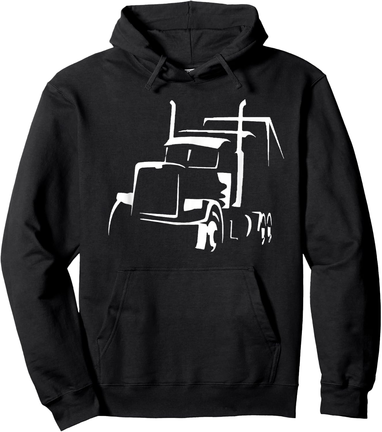 18 Wheeler Semi Truck Shirt for Truck Drivers Who Love OTR Hoodie - Hoodie | Black