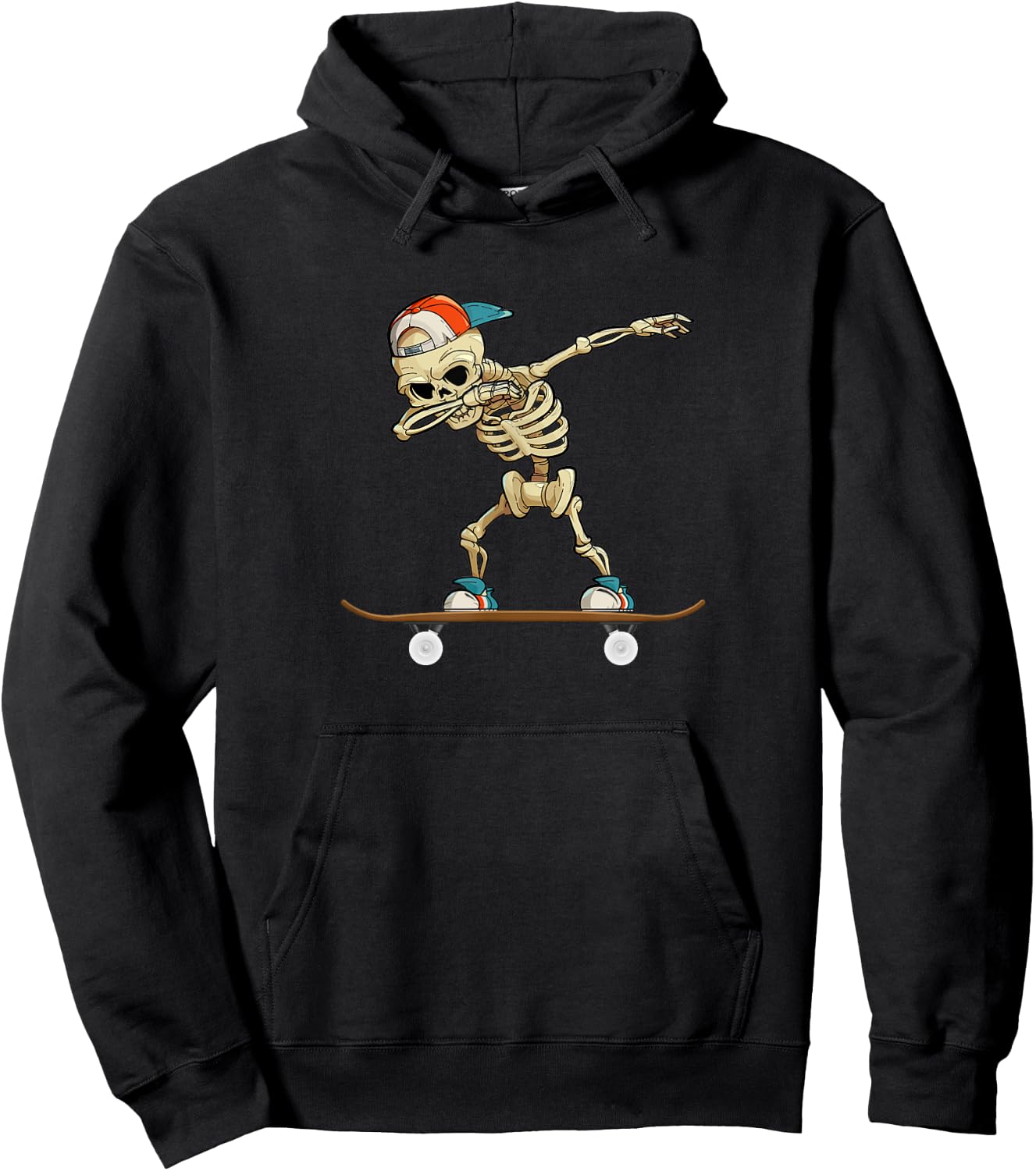 Dabbing Skeleton Skater Hoodie - Hoodie | Black