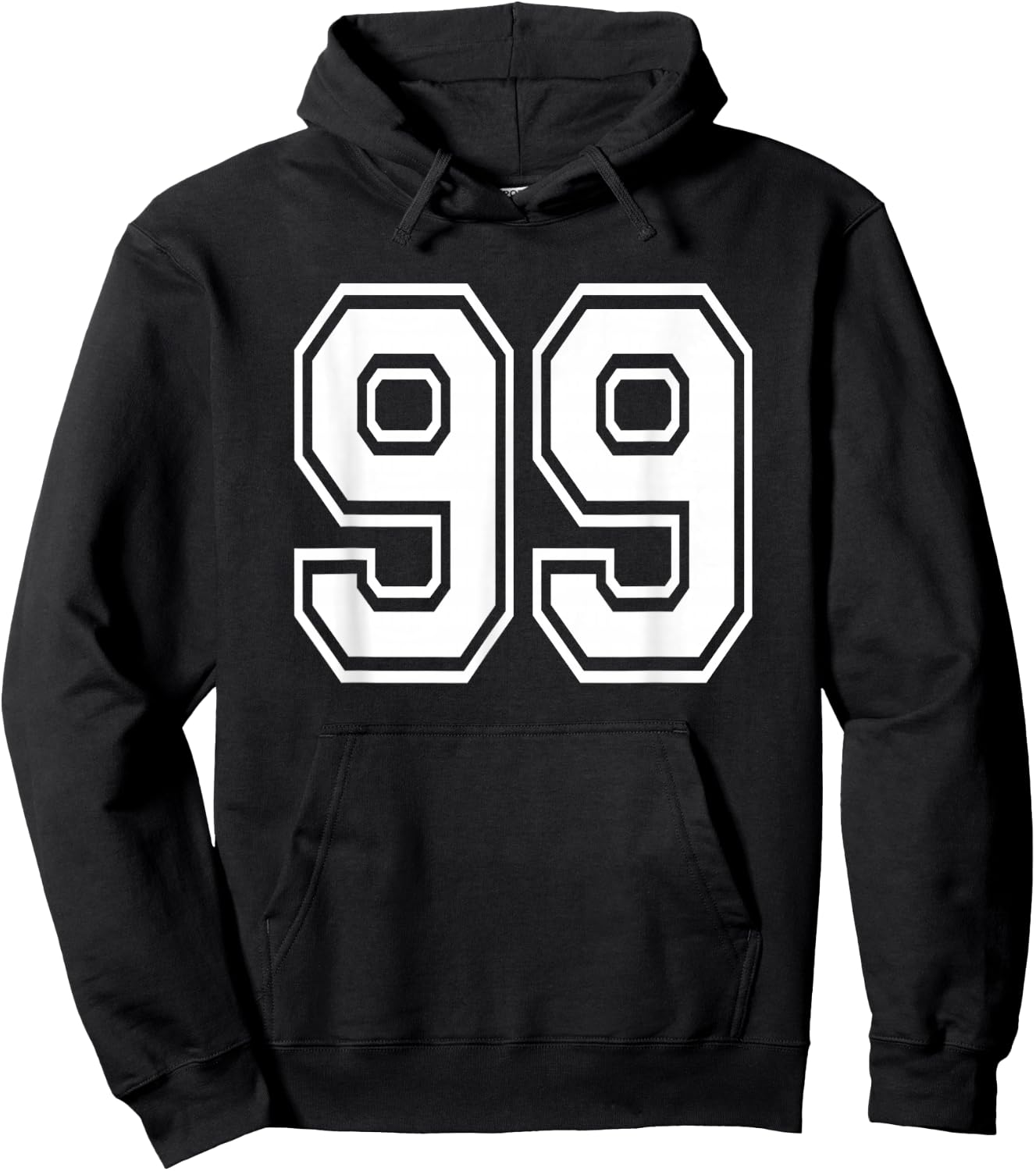 Number 99 99th Birthday Gift Player Team Numbered Jersey Hoodie - Hoodie | Black