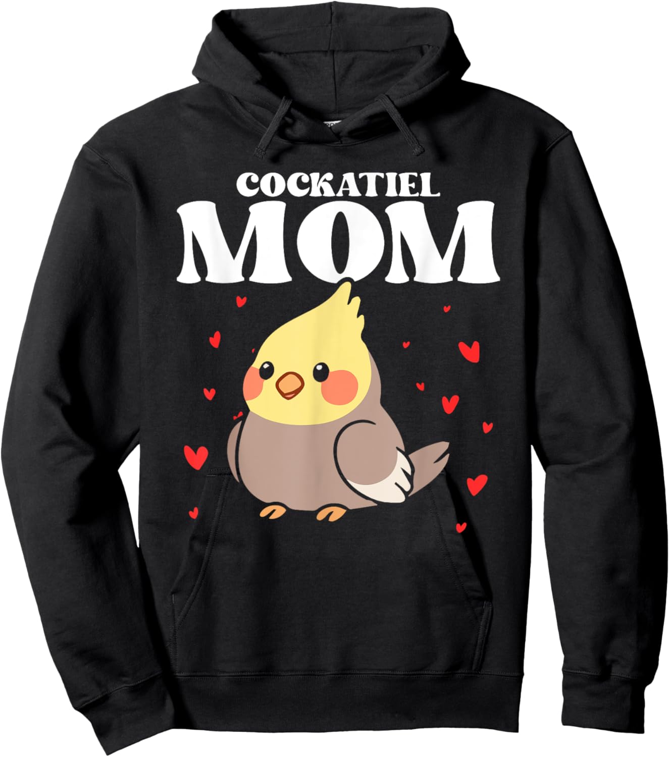 Cockatiel Mom Mother Bird Lover Ornithology Mother's Day Hoodie - Hoodie | Black