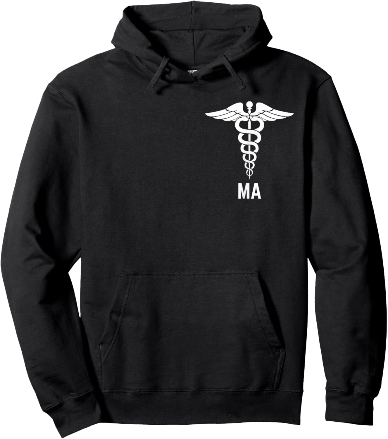 Medical Caduceus Symbol Graphic Medical Assistant Hoodie - Hoodie | Black