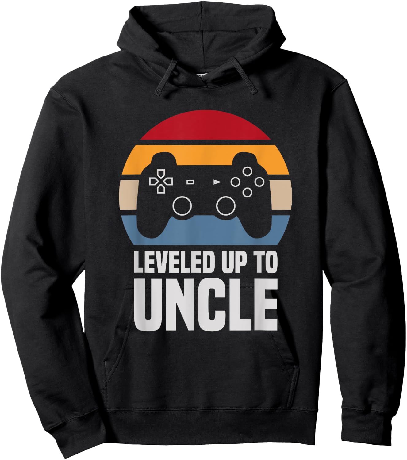 Leveled Up To Uncle Gift Gamer Gaming Pregnancy Announcement Hoodie - Hoodie | Black