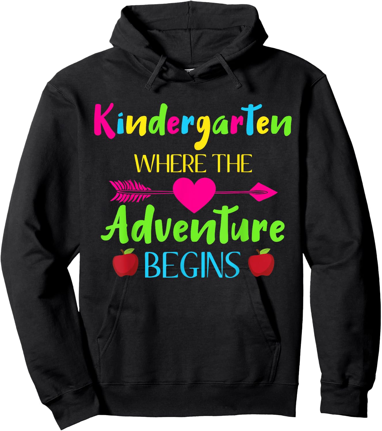 Kindergarten Where The Adventure Begins Kinder Teacher Gift Hoodie - Hoodie | Black