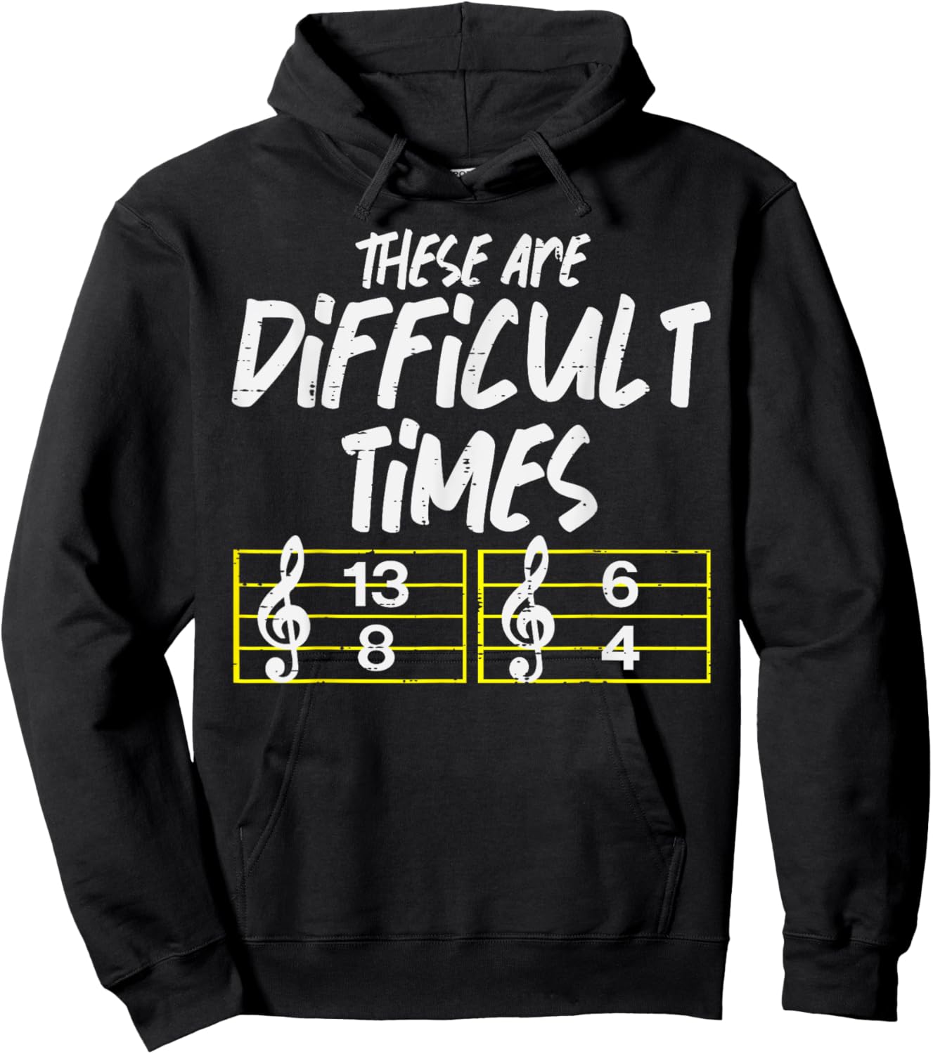 These Are Times Funny Difficult Music Teacher Band Men Women Hoodie - Hoodie | Black