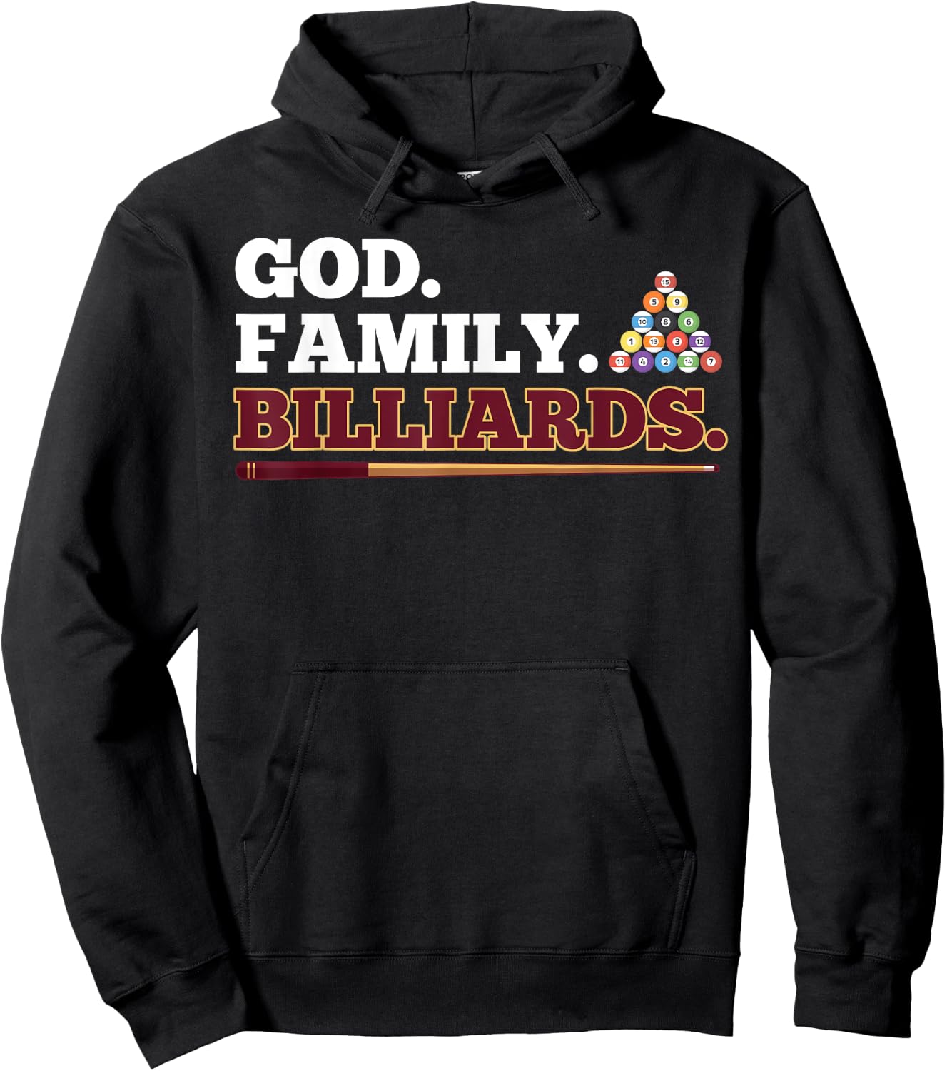 God Family Billiards Shooting Pool Player Hoodie - Hoodie | Black
