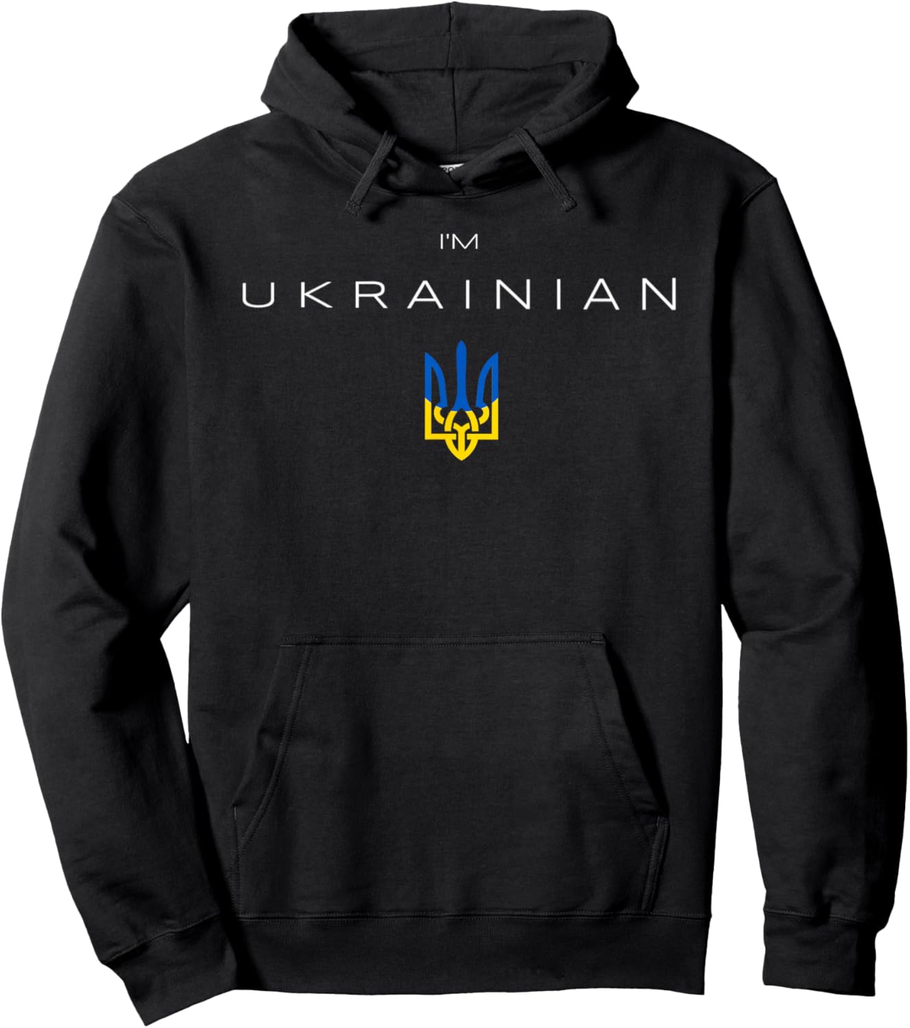 I am Ukrainian - I am from Ukraine Trident flag Hoodie - Hoodie | Black