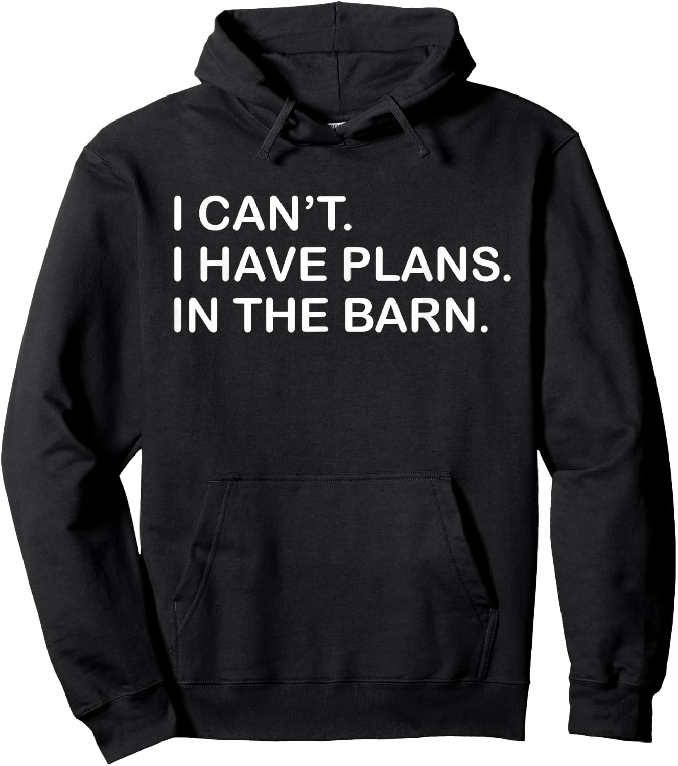 I Can't I Have Plans In The Barn Horse Cattle Farmer Themed Hoodie - Hoodie | Black