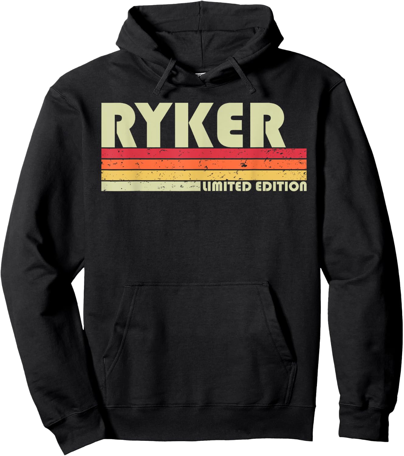RYKER Gift Name Personalized Funny Retro Vintage Birthday Hoodie - Hoodie | Black