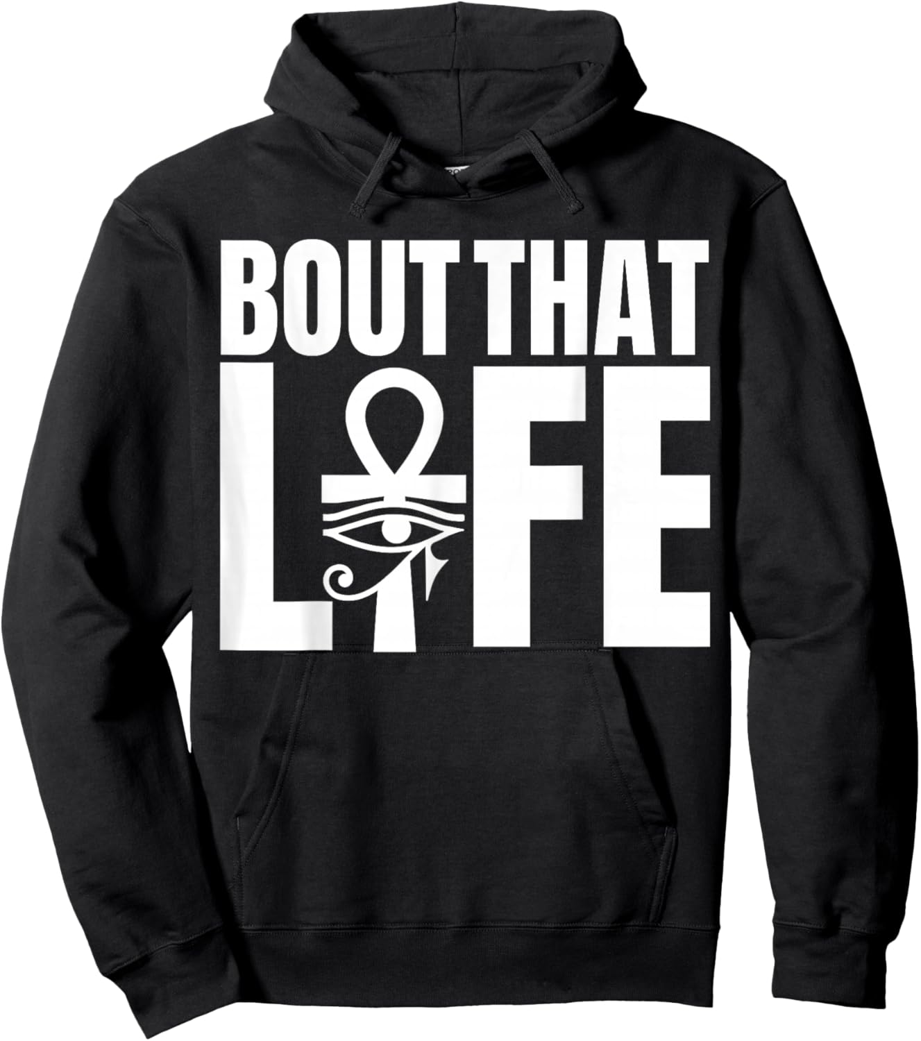 Ancient Egyptian Ankh Eye Of Horus Kemetic Egpyt Hoodie - Hoodie | Black