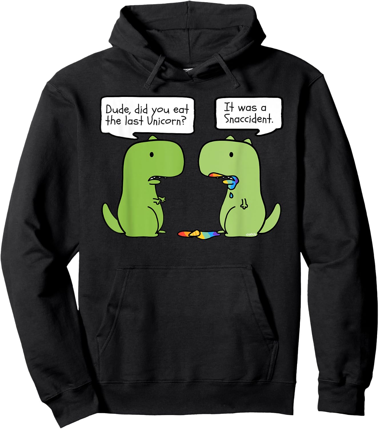 Did you Eat the Last Unicorn Funny T-Rex Dinosaur Unicorn Hoodie - Hoodie | Black