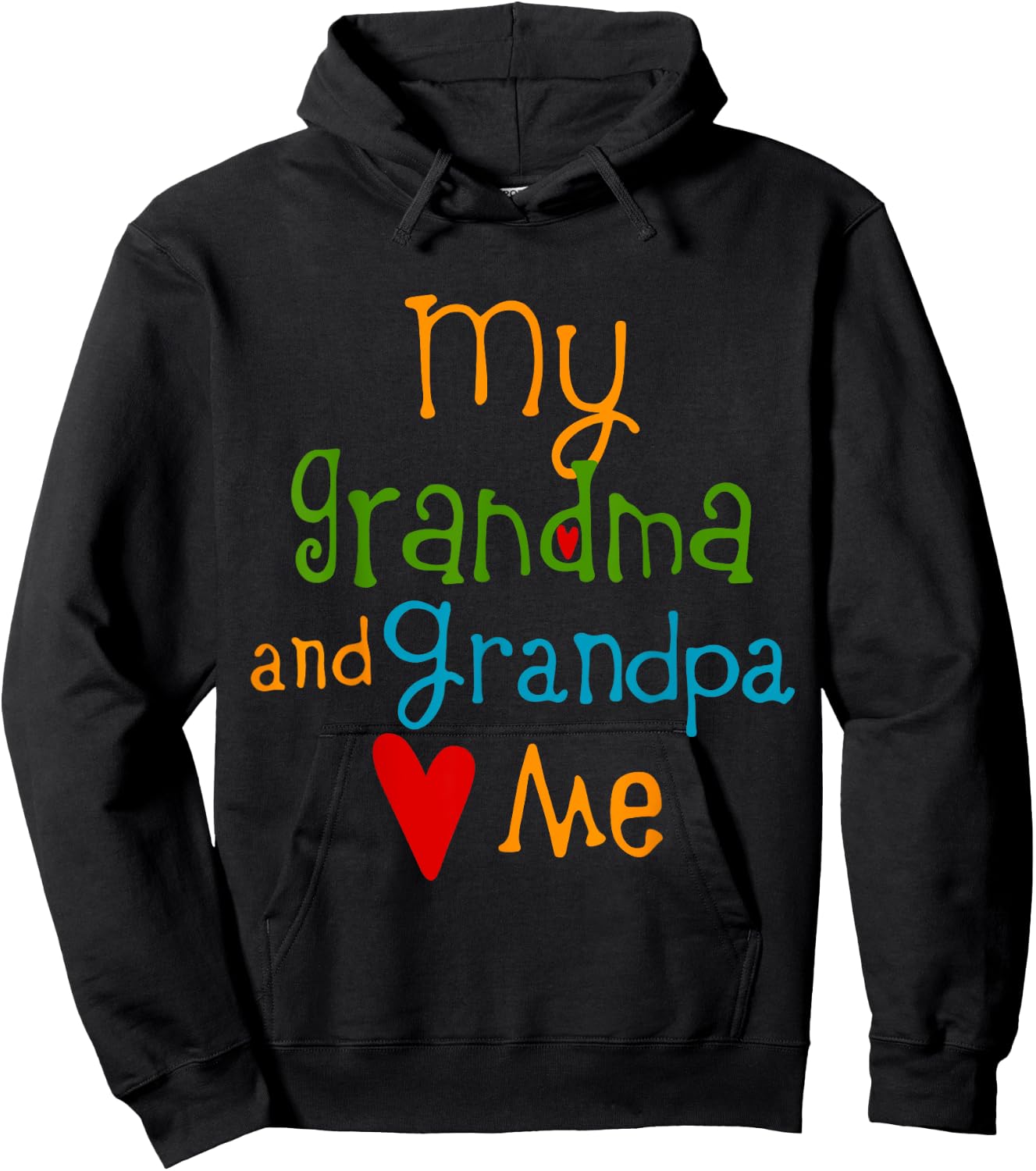 My Grandma and Grandpa Love Me, Family Lover Hoodie - Hoodie | Black