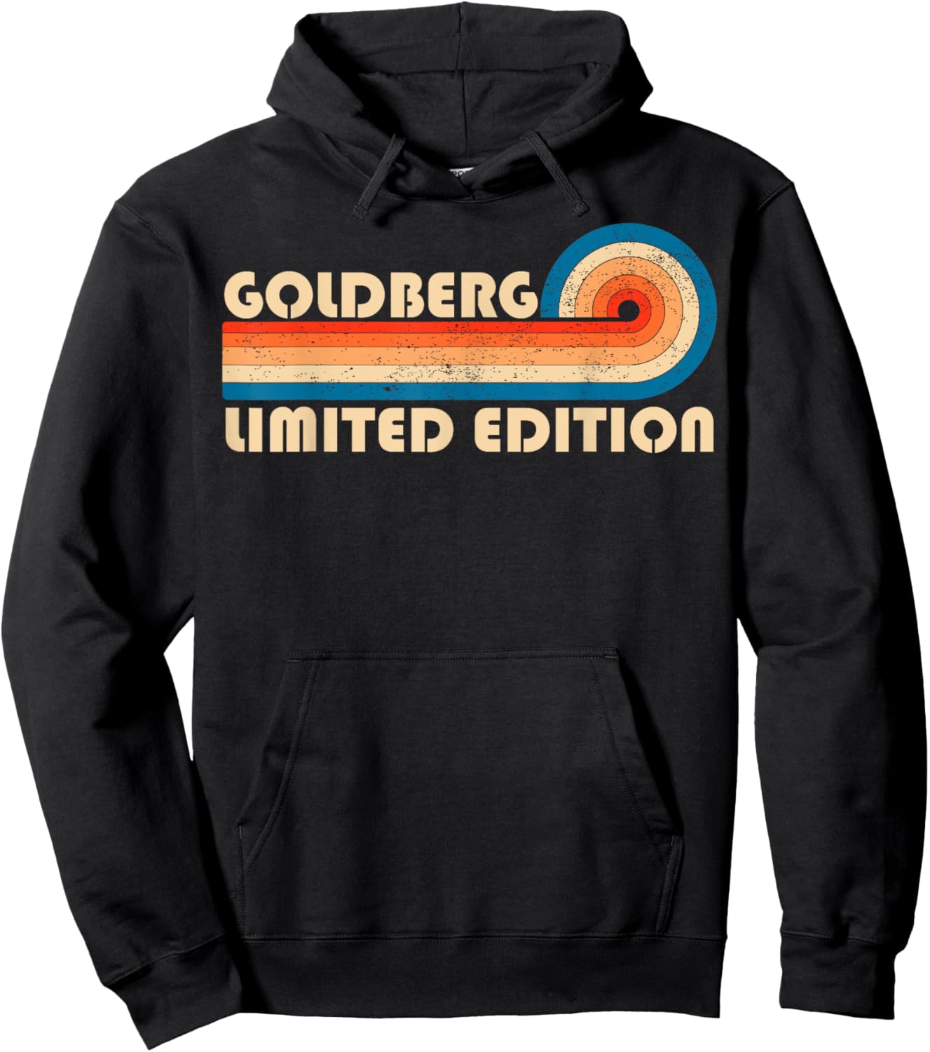 GOLDBERG Surname Retro Vintage 80s 90s Birthday Reunion Hoodie - Hoodie | Black