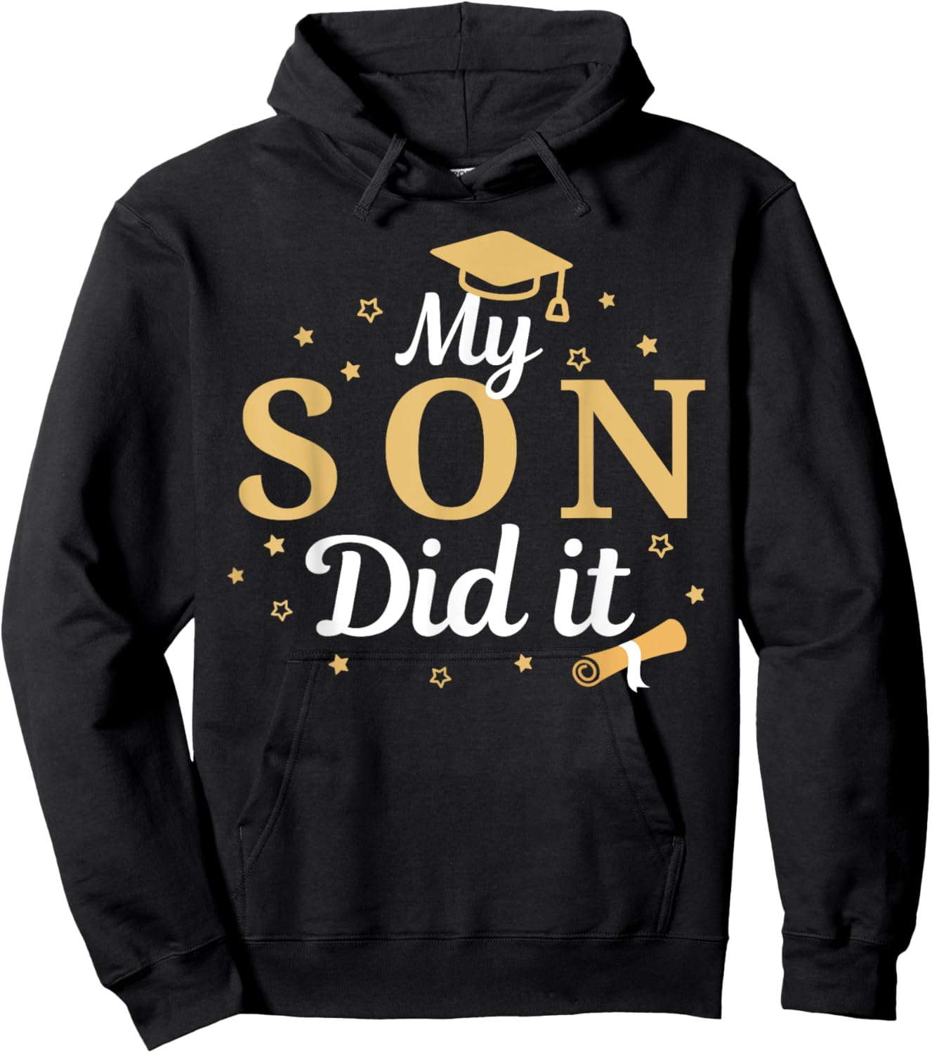 My Son Did It Proud Class Senior Graduate Graduation Hoodie - Hoodie | Black