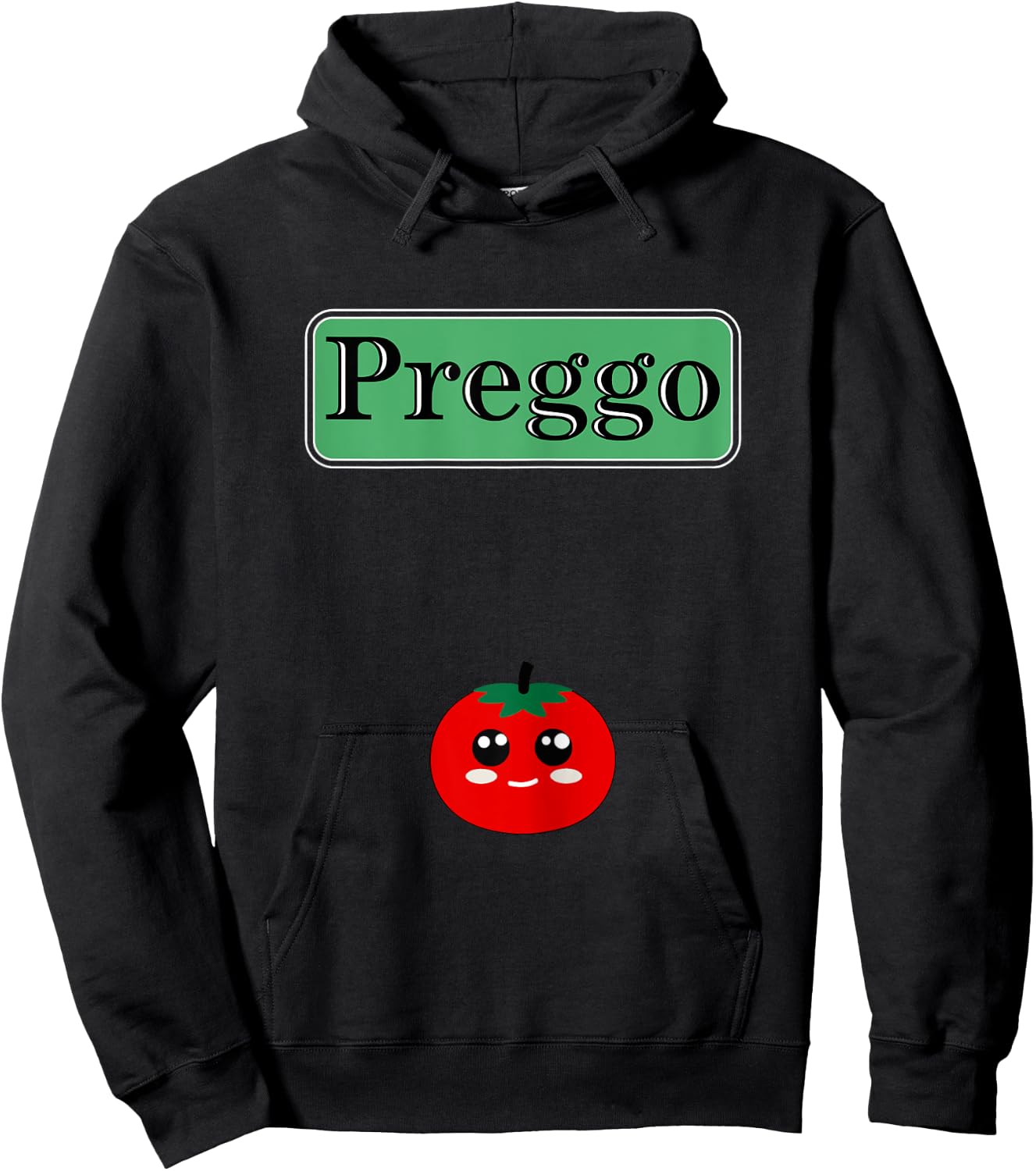 Preggo Sauce Funny Maternity Halloween Costume Tomato Sauce Hoodie - Hoodie | Black
