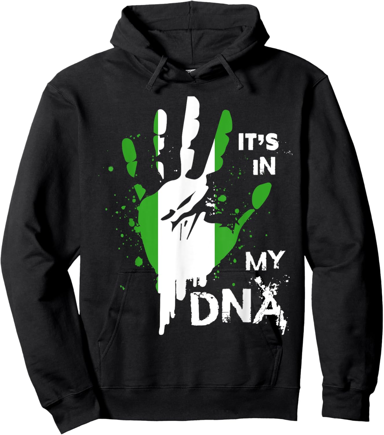 Nigeria IT'S IN MY DNA Shirt Nigerian Flag Proud Fingerprint Hoodie - Hoodie | Black
