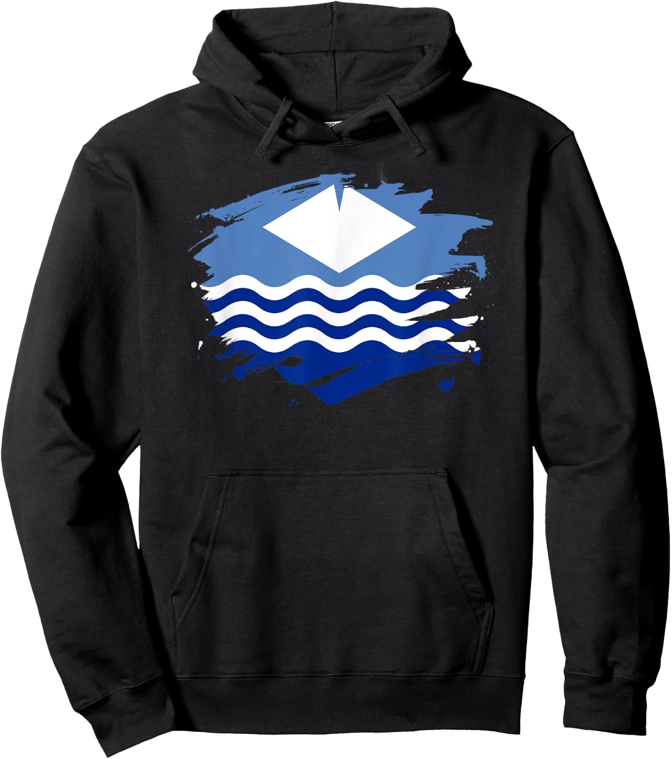 Isle of Wight Paint Splatter Flag - Island Pride Hoodie - Hoodie | Black