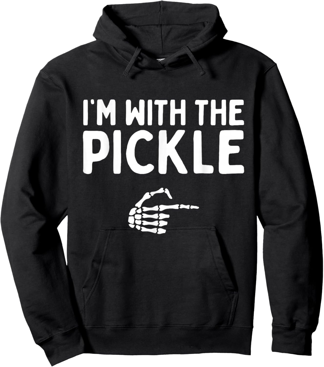 I'm With The Pickle Funny Halloween Costume Matching Couples Hoodie - Hoodie | Black