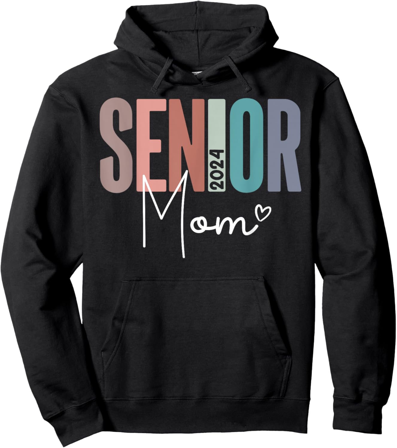 Senior Mom 2024 Class of 2024 Hoodie - Hoodie | Black