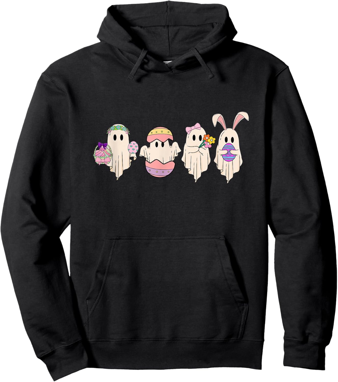 Cute Easter Ghost Hoodie - Hoodie | Black