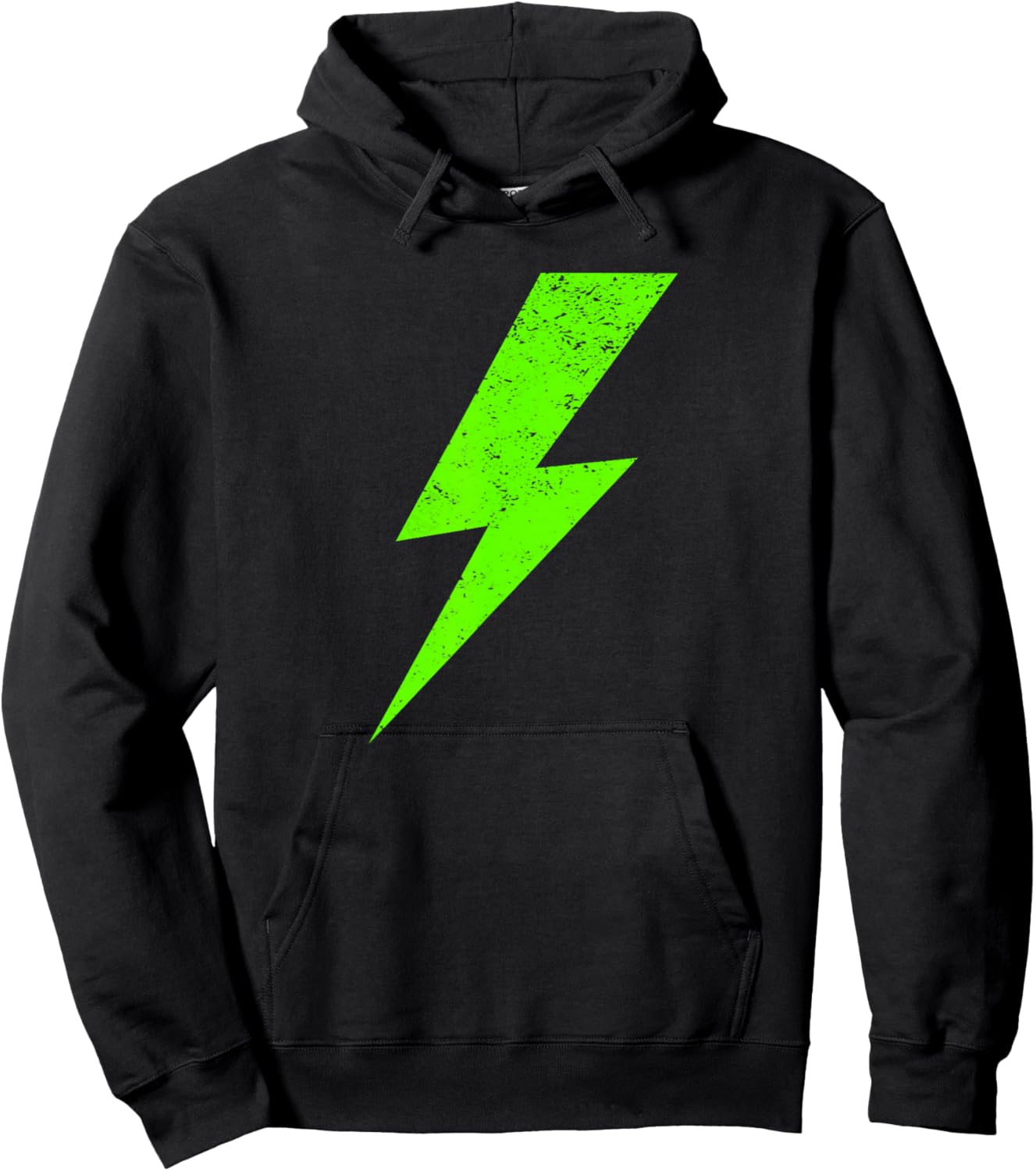 Simple Lightning Green Bolt Hoodie - Hoodie | Black