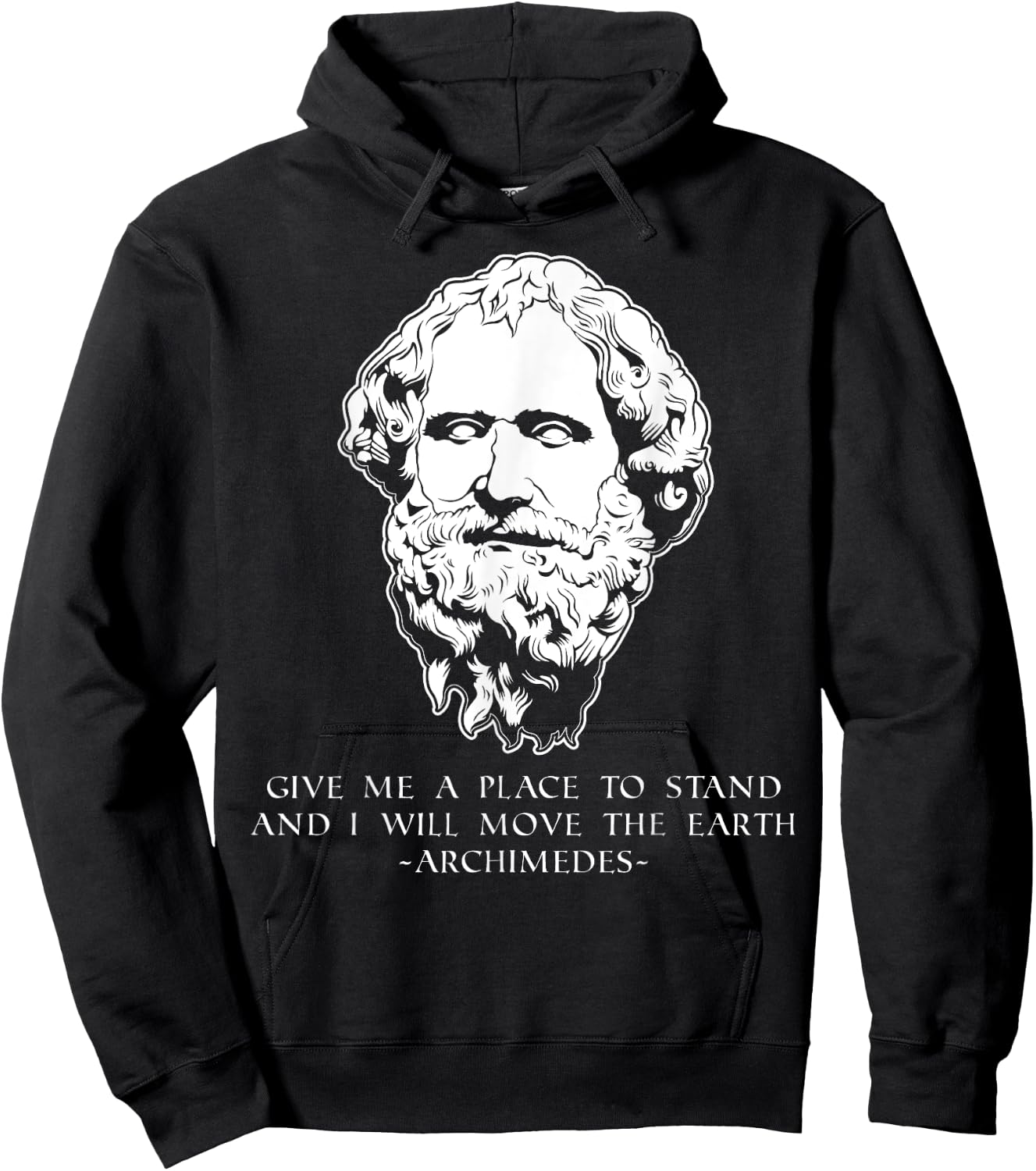 Move The Earth Greek Mathematician Archimedes Hoodie - Hoodie | Black