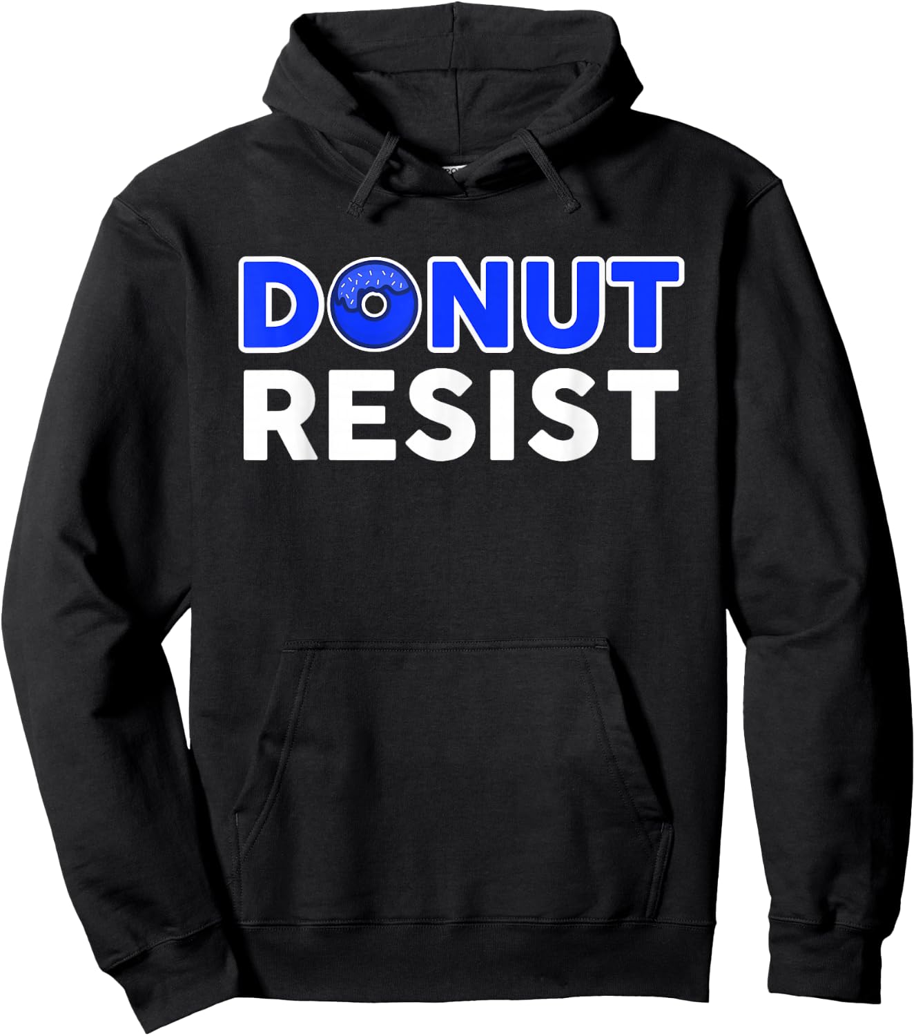 Police Officer Funny Thin Blue Line Donut Resist Novelty Hoodie - Hoodie | Black
