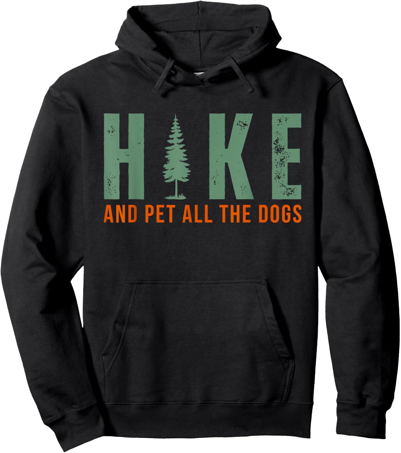 Hike And Pet All The Dogs Funny Hiking Hoodie - Hoodie | Black