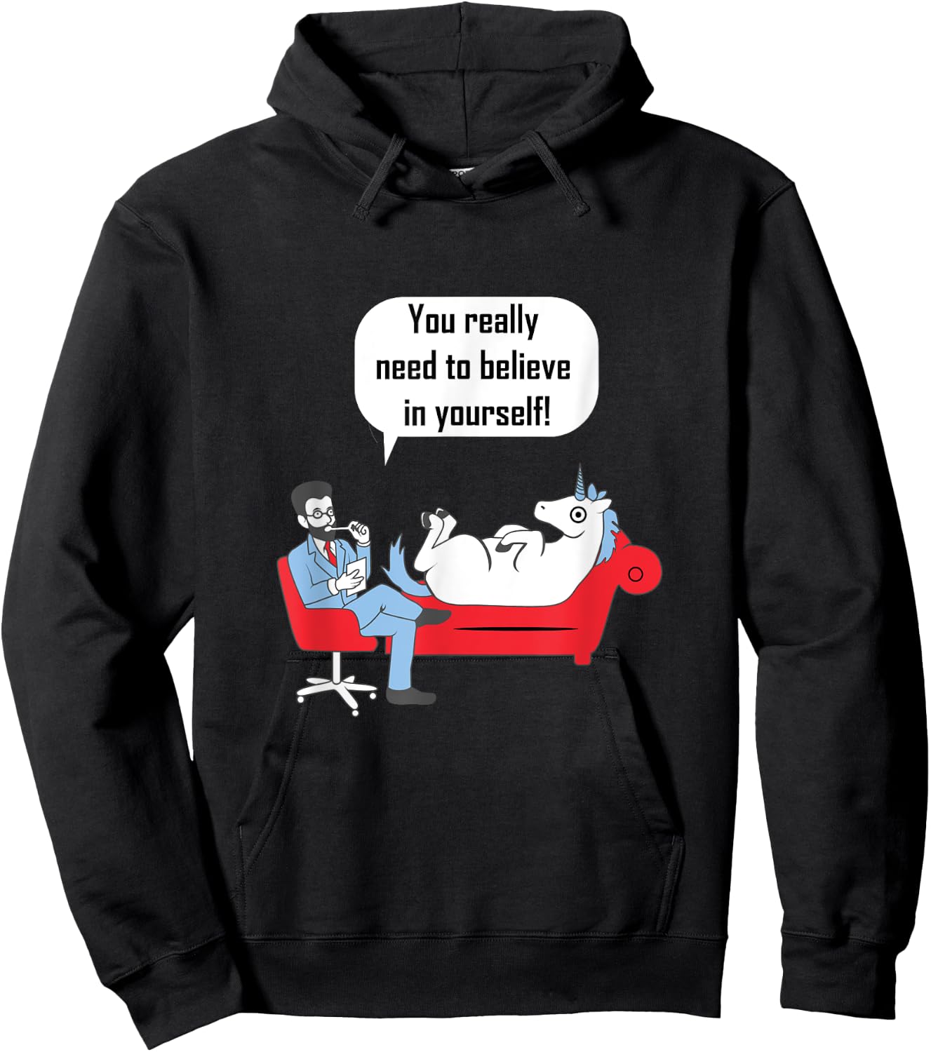 Unicorn Shirt You Need To Believe In Yourself Hoodie - Hoodie | Black