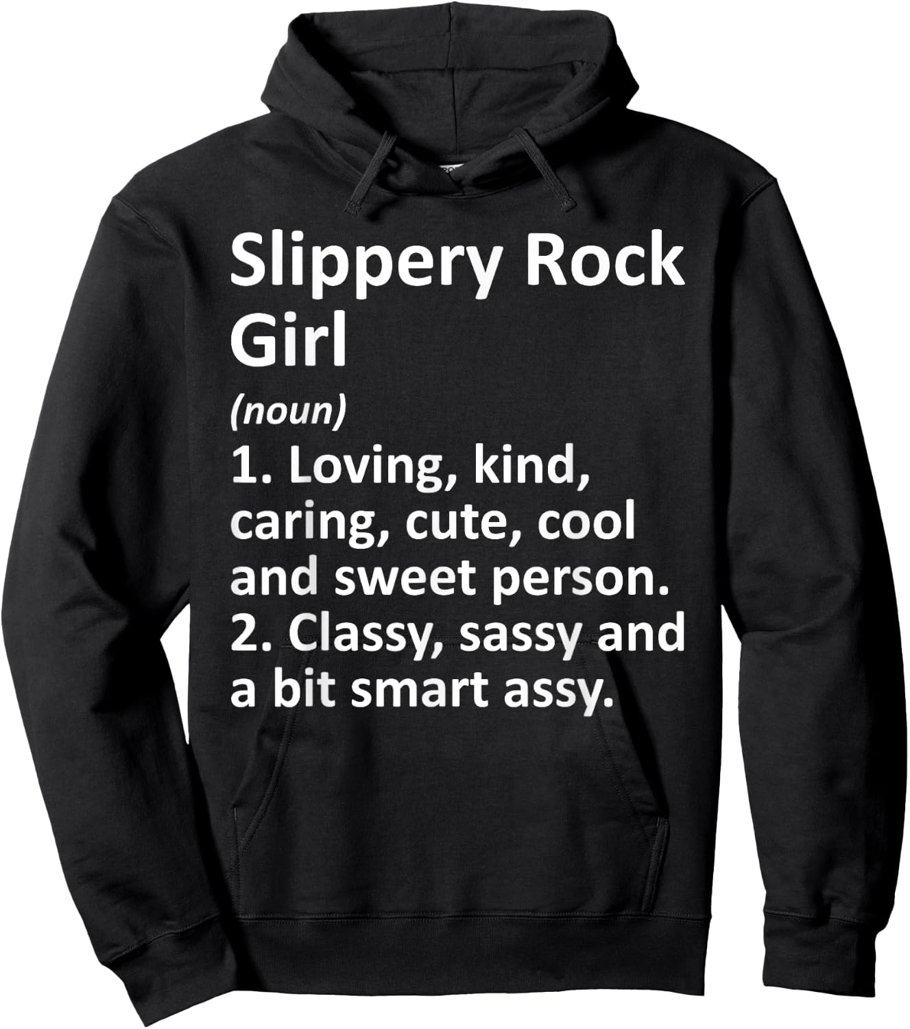 SLIPPERY ROCK GIRL PA PENNSYLVANIA Funny City Roots Gift Hoodie - Hoodie | Black