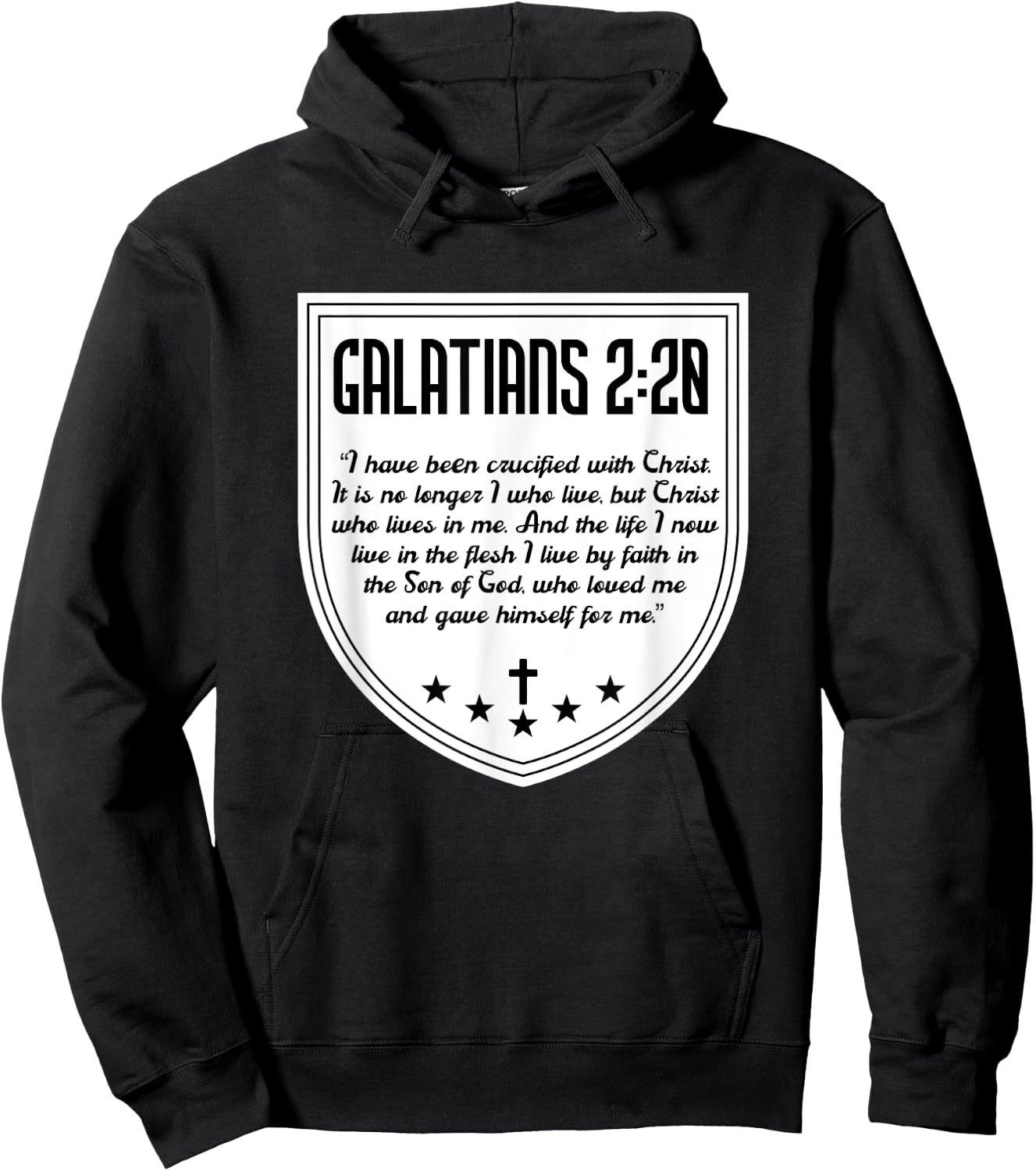 Galatians 2:20 Saint Paul Bible Verse Jesus Christ Christian Hoodie - Hoodie | Black