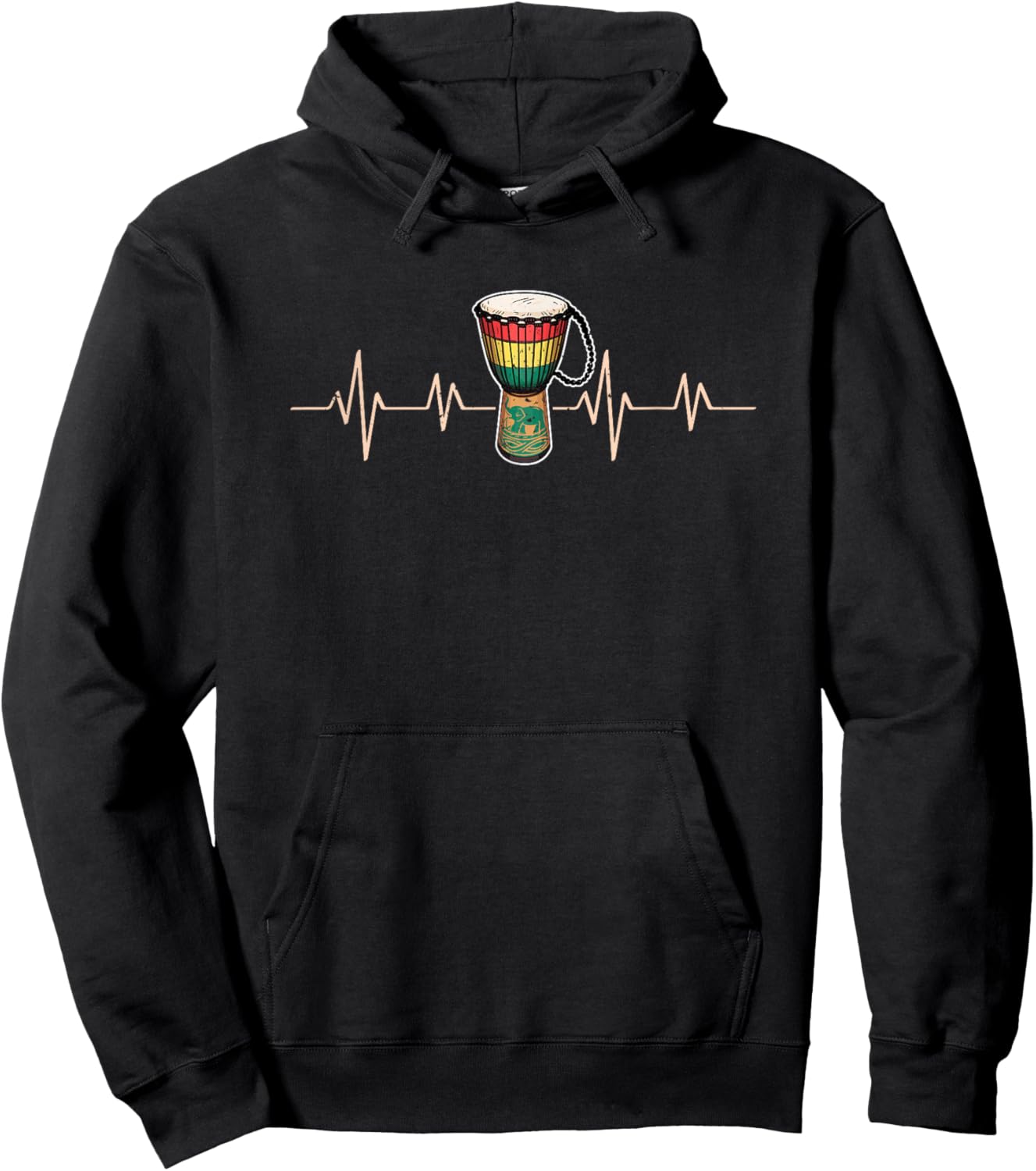Djembe Trommel Drummer Musikinstrument Afrika Raggae Hoodie - Hoodie | Black