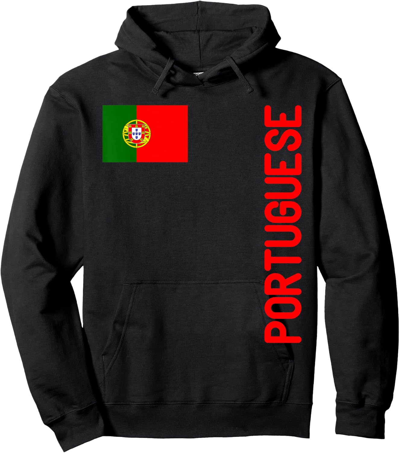 Portuguese Flag And Portugal Roots Hoodie - Hoodie | Black