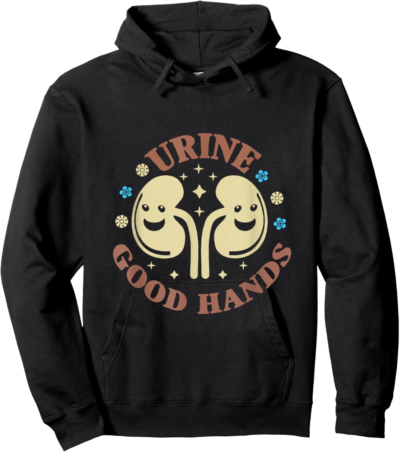 Floral Nephrologist Medical Pun Nephrology Urine Good Hand Hoodie - Hoodie | Black