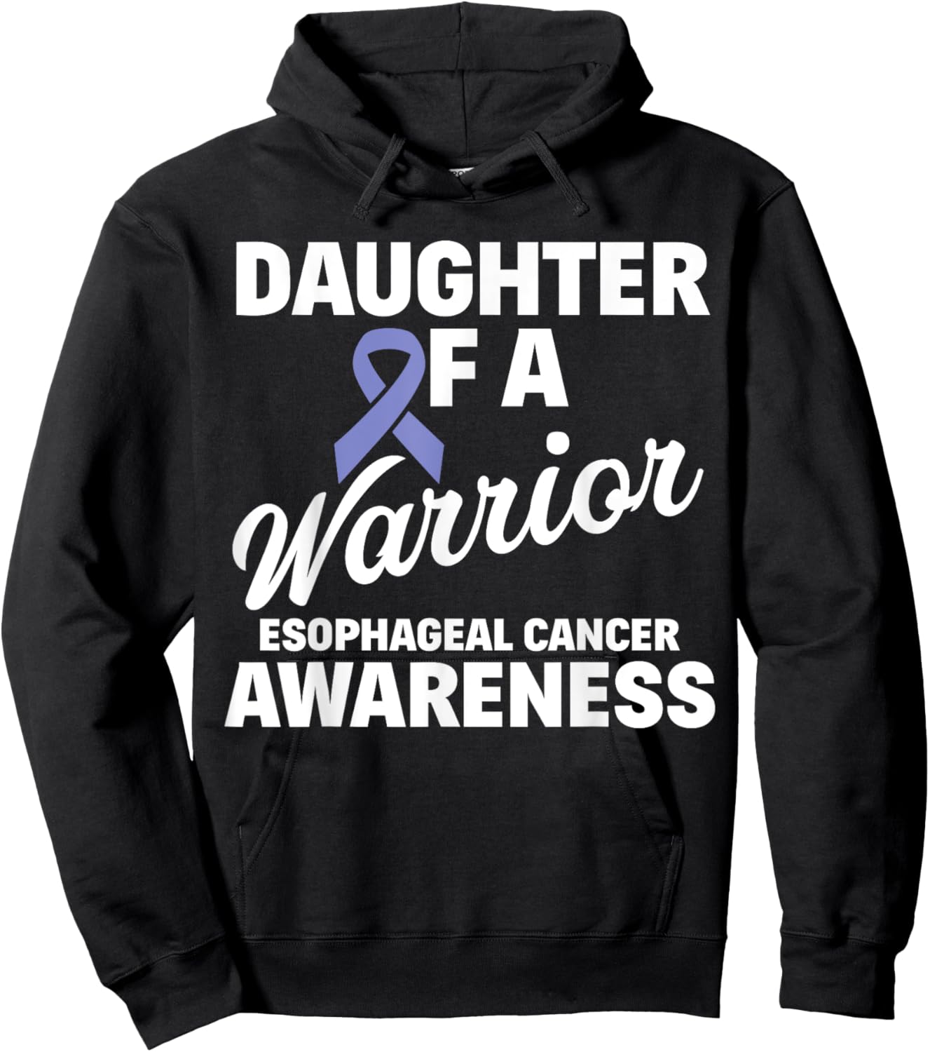 Esophageal Cancer Awareness Daughter Of A Warrior Hoodie - Hoodie | Black