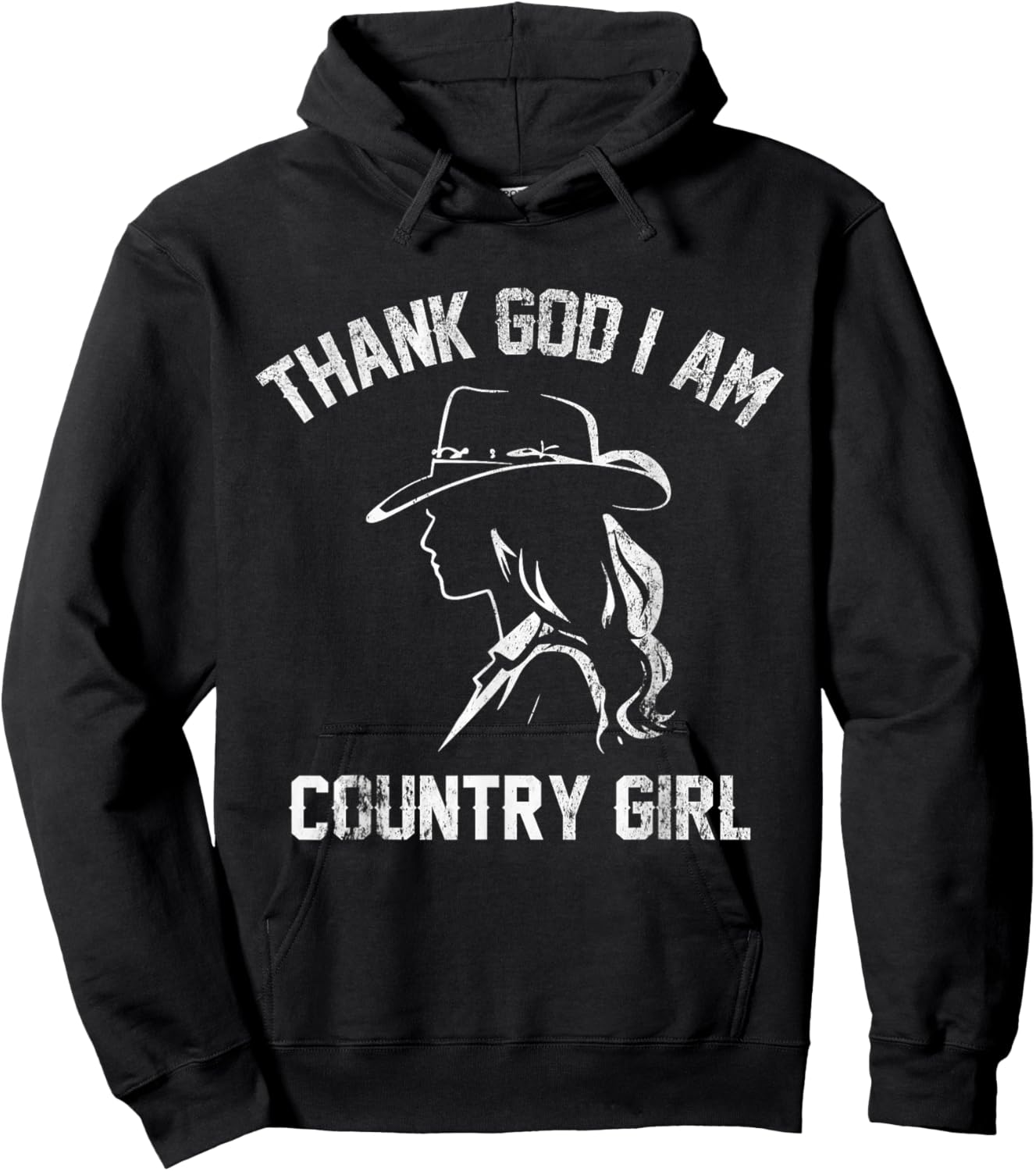 Vintage Thank God I'm A Country Music Girl Women Cool Ideas Hoodie - Hoodie | Black
