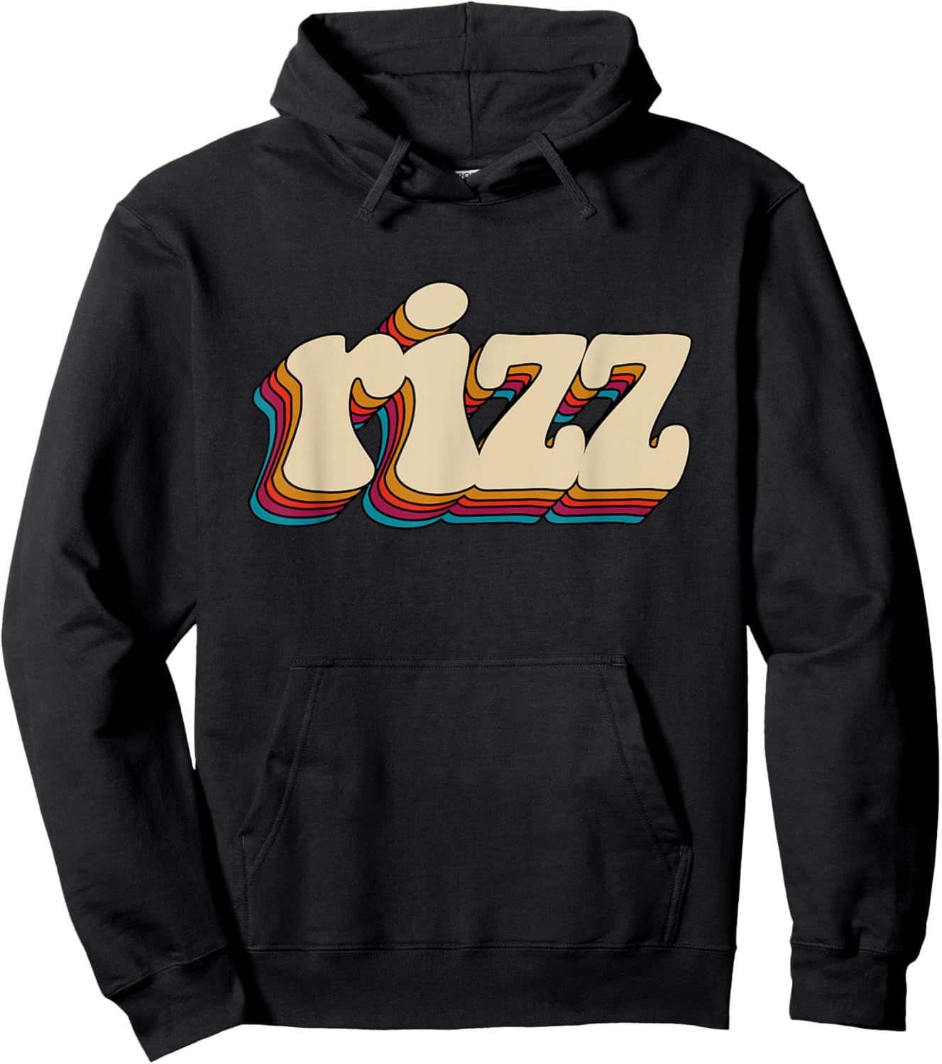 W Rizz Retro Vintage Meme Slang Unspoken Rizz Hoodie - Hoodie | Black