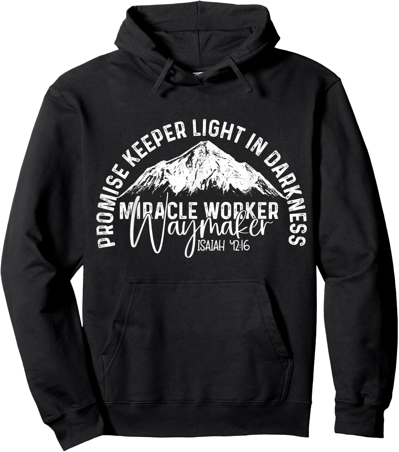 Waymaker Promise Keeper Miracle Worker Christian Bible Verse Hoodie - Hoodie | Black