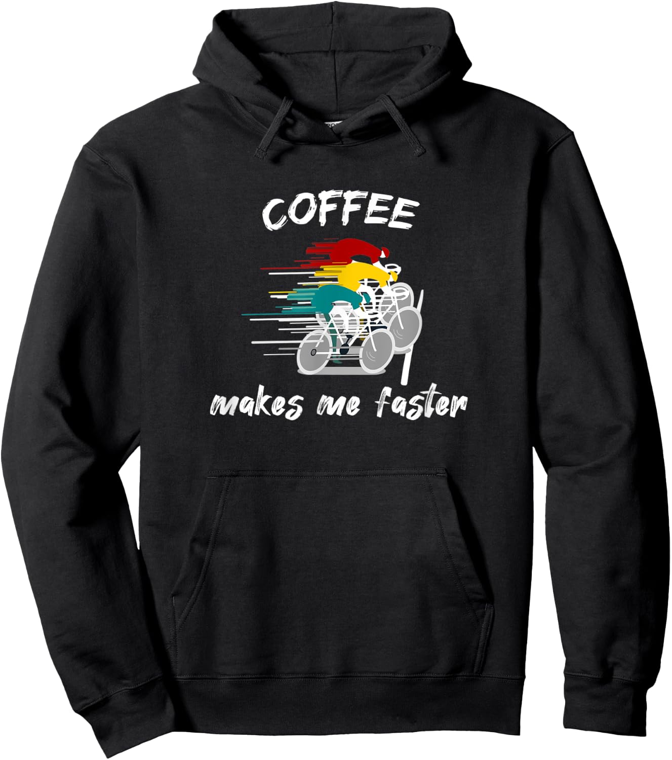 Coffee and Bike, Racing Road Bike, MTB, Triathlon, Latte Art Hoodie - Hoodie | Black