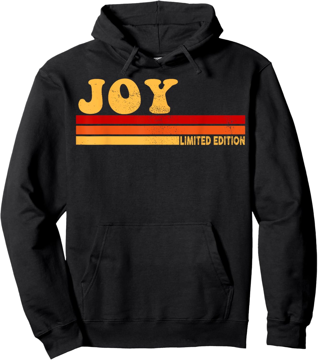 LUXETHREADS JOY Name Personalized Cute Idea Women Vintage JOY , Small, Black Hoodie - Hoodie | Black