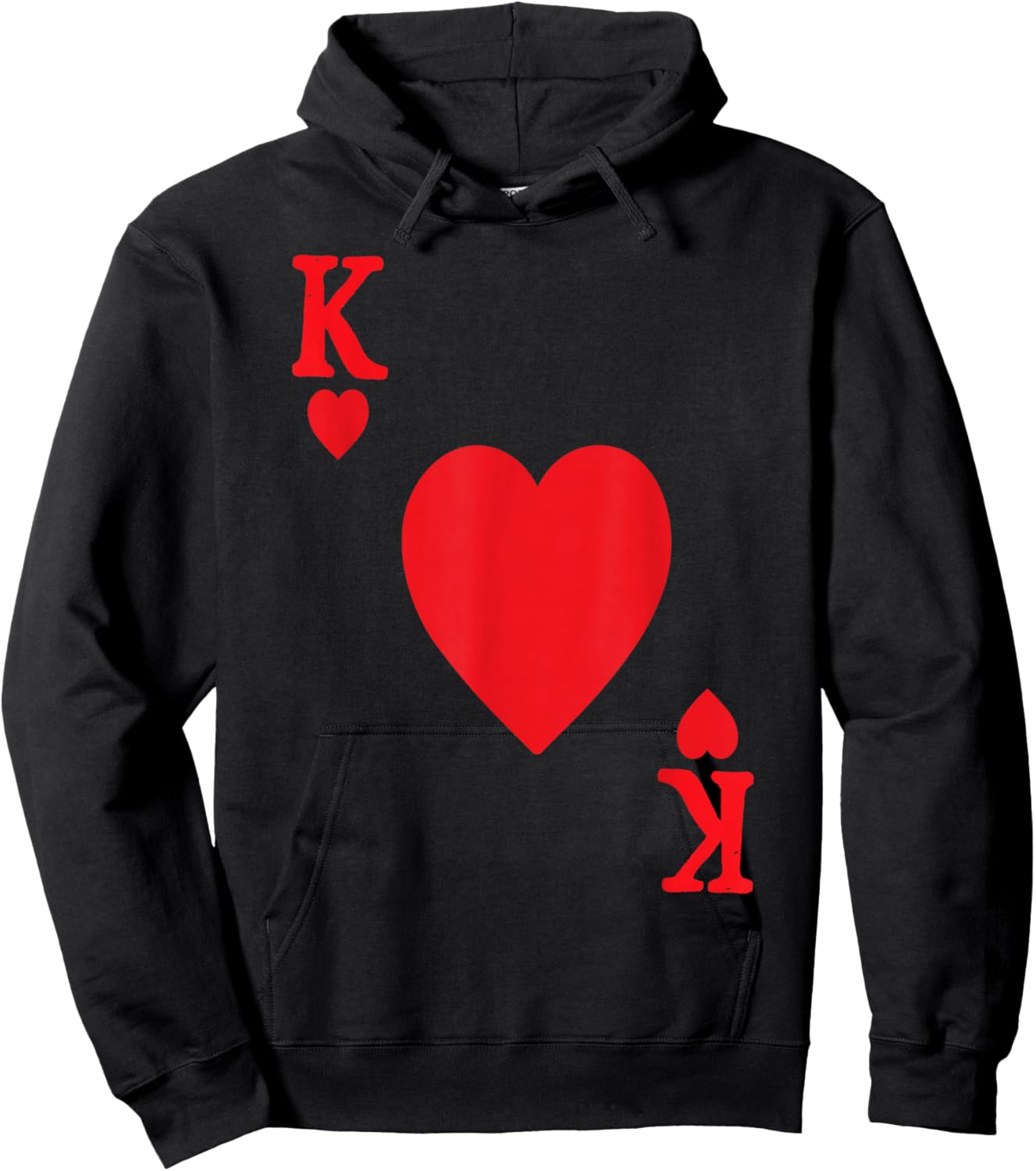 King of Hearts Valentine's Day Lover Royal Flush Joker Funny Hoodie - Hoodie | Black