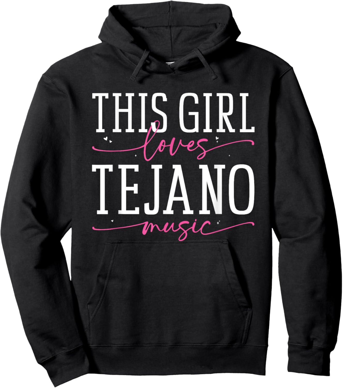This Girl Loves Tejano Music Hoodie - Hoodie | Black
