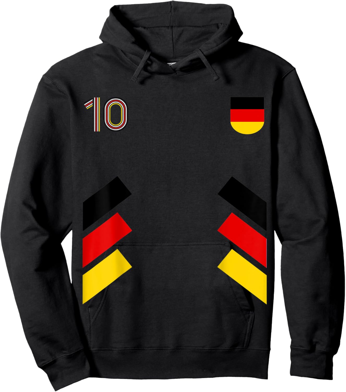 Retro10 Germany Football Germany Soccer Germany Flag Hoodie - Hoodie | Black