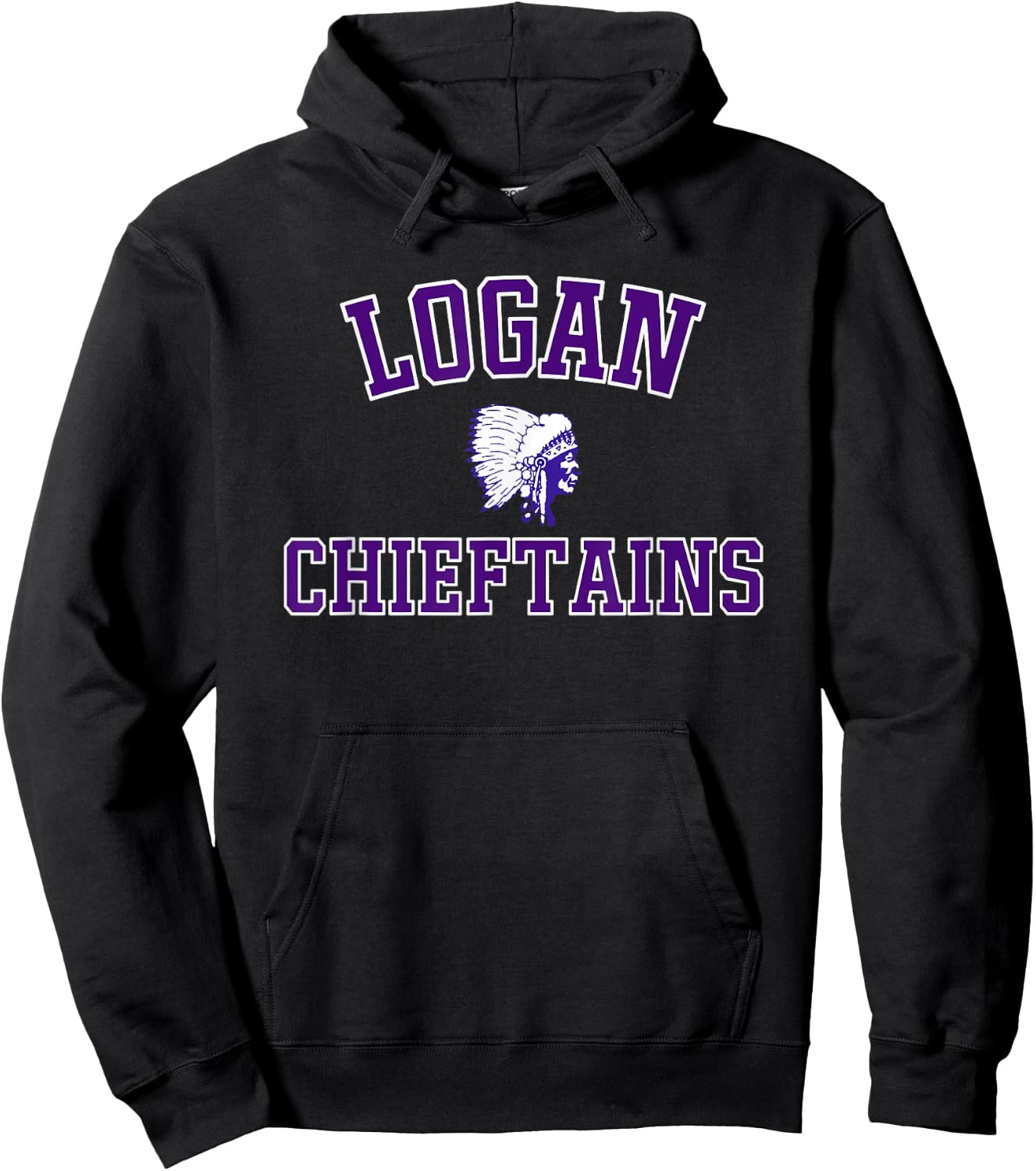 Logan Chieftains Logo Varsity HS Hoodie - Hoodie | Black