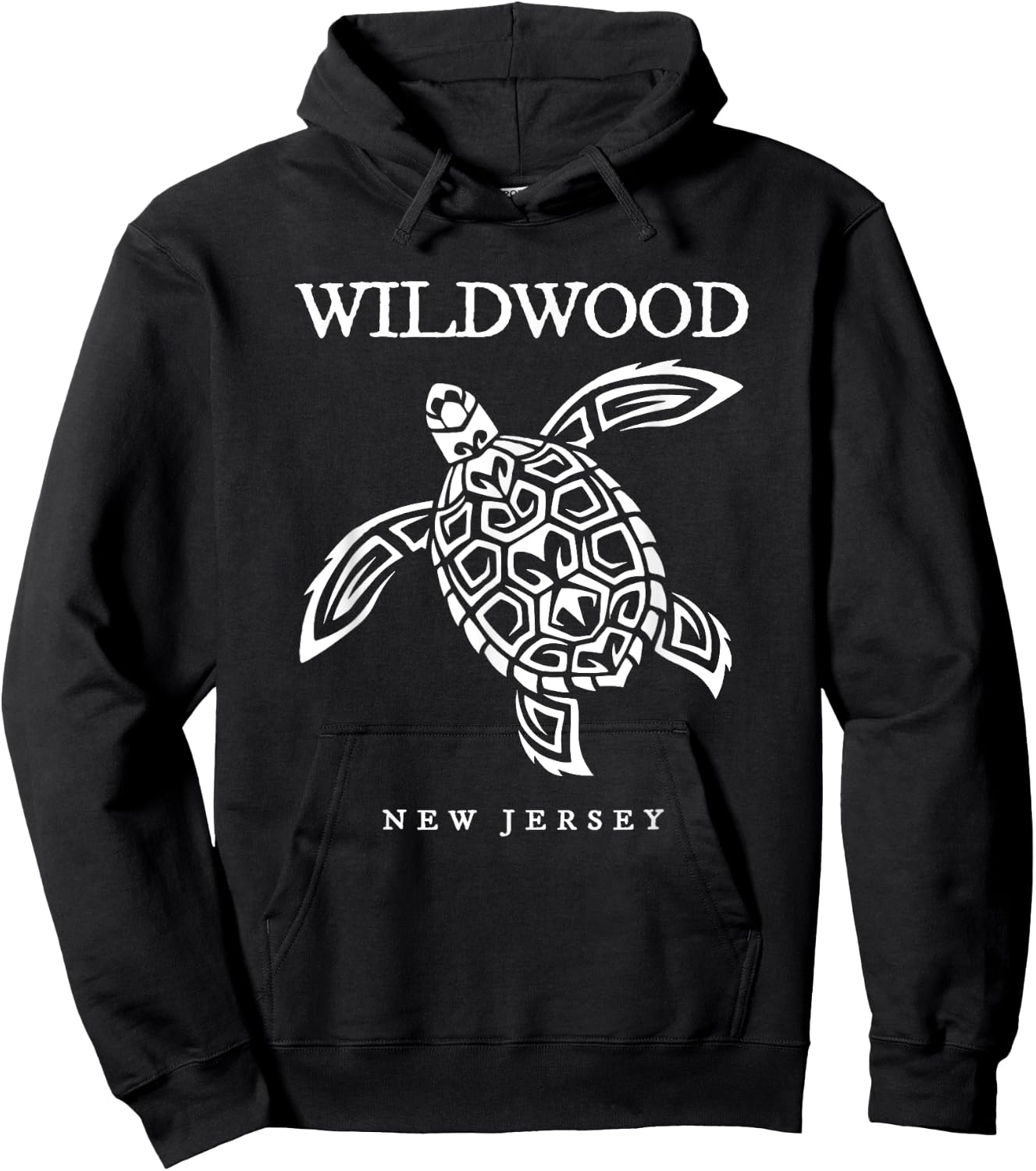 Wildwood New Jersey Sea Turtle Beach Vacation Hoodie - Hoodie | Black