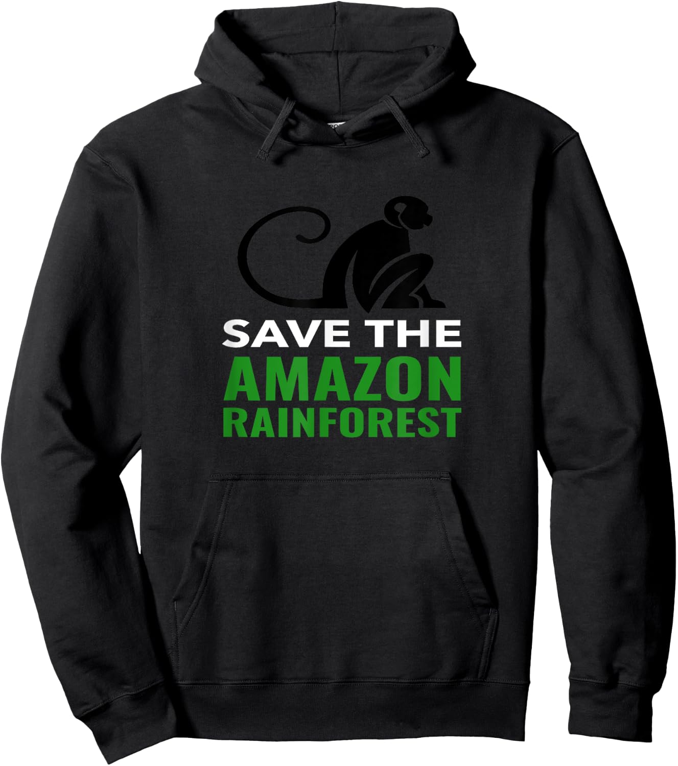 Save The Amazon Rainforest Monkey Shirt Hoodie - Hoodie | Black